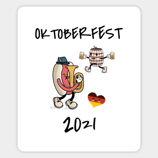 Oktoberfest 2021 German Beer Festival Magnet by FelippaFelder